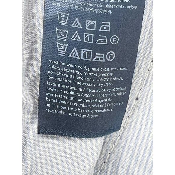 Tommy Hilfiger Pants Womens 8 Blue Straight Leg Button Fly Stretch Flat Front - Picture 9 of 10